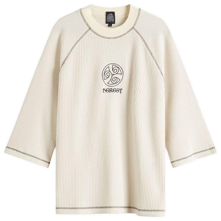 Photo: Heresy Women's Tri-Spiral T-Shirt in Ecru