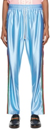 Gucci Blue Shiny Jogging Lounge Pants
