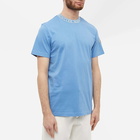 Moncler Men's Logo Ribbed T-Shirt in Blue