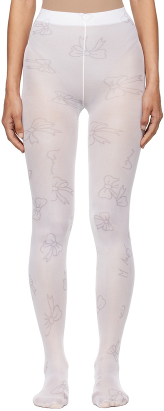 Photo: Ashley Williams White Bow Tights