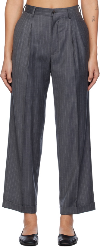 Photo: Carter Young Gray Pleated Trousers