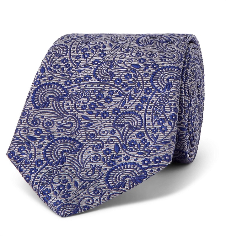 Photo: Turnbull & Asser - 8cm Silk-Jacquard Tie - Blue