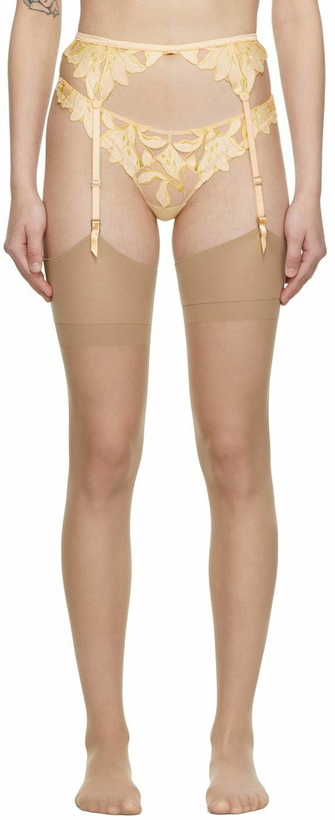 Photo: Fleur du Mal Yellow Lily Garter Belt