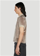 Acne Studios - Velvet Polo Shirt in Light Brown