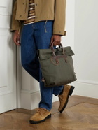 Bleu de Chauffe - Woody Business Leather-Trimmed Canvas Messenger Bag