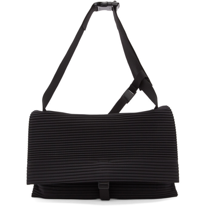 Homme Plisse Issey Miyake Black Pleated Flat Bag Homme Plisse