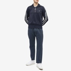 AMI Men's Track Quarter Zip in Nautic Blue