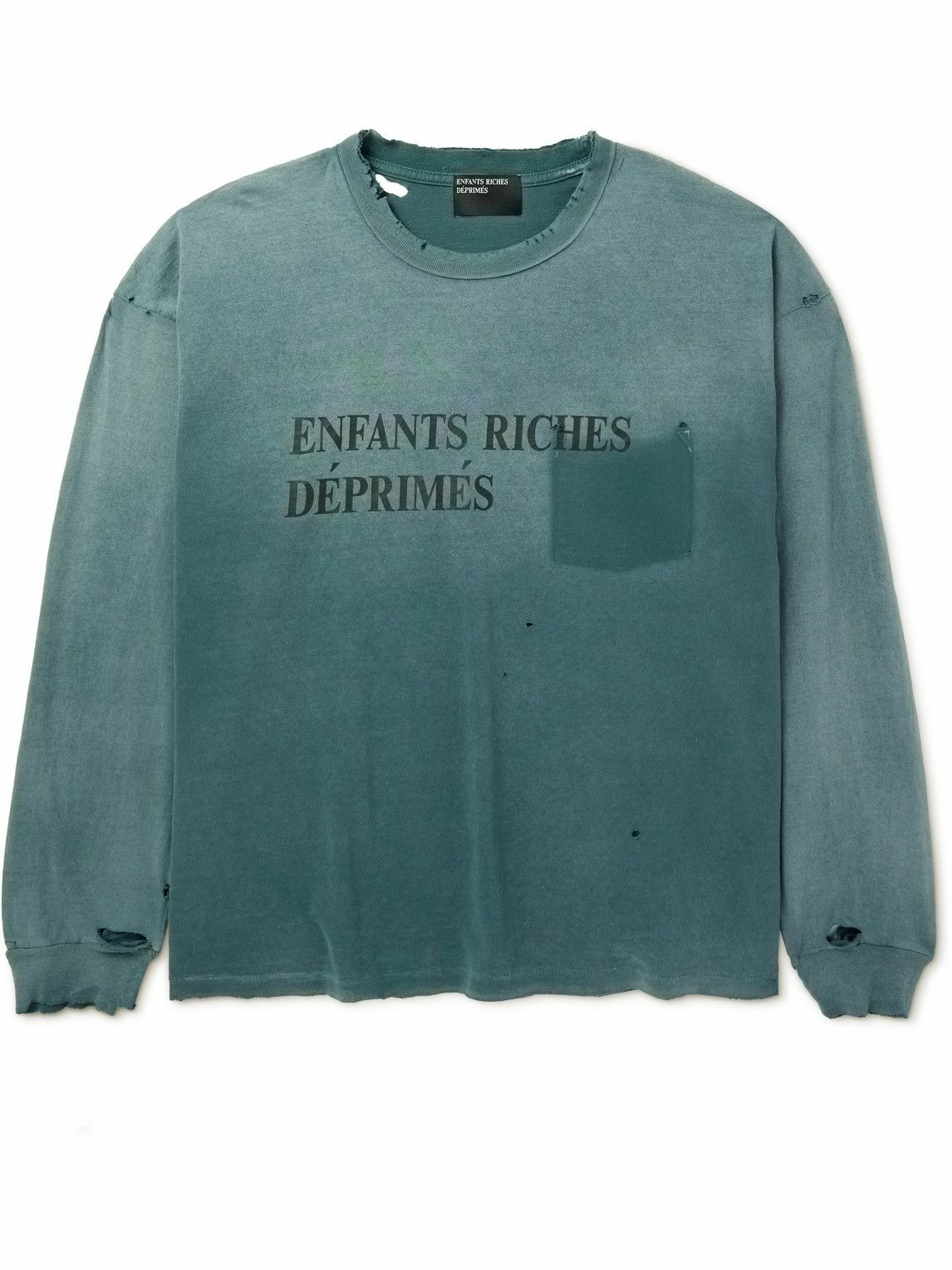 Enfants Riches Déprimés - Logo-Print Distressed Cotton