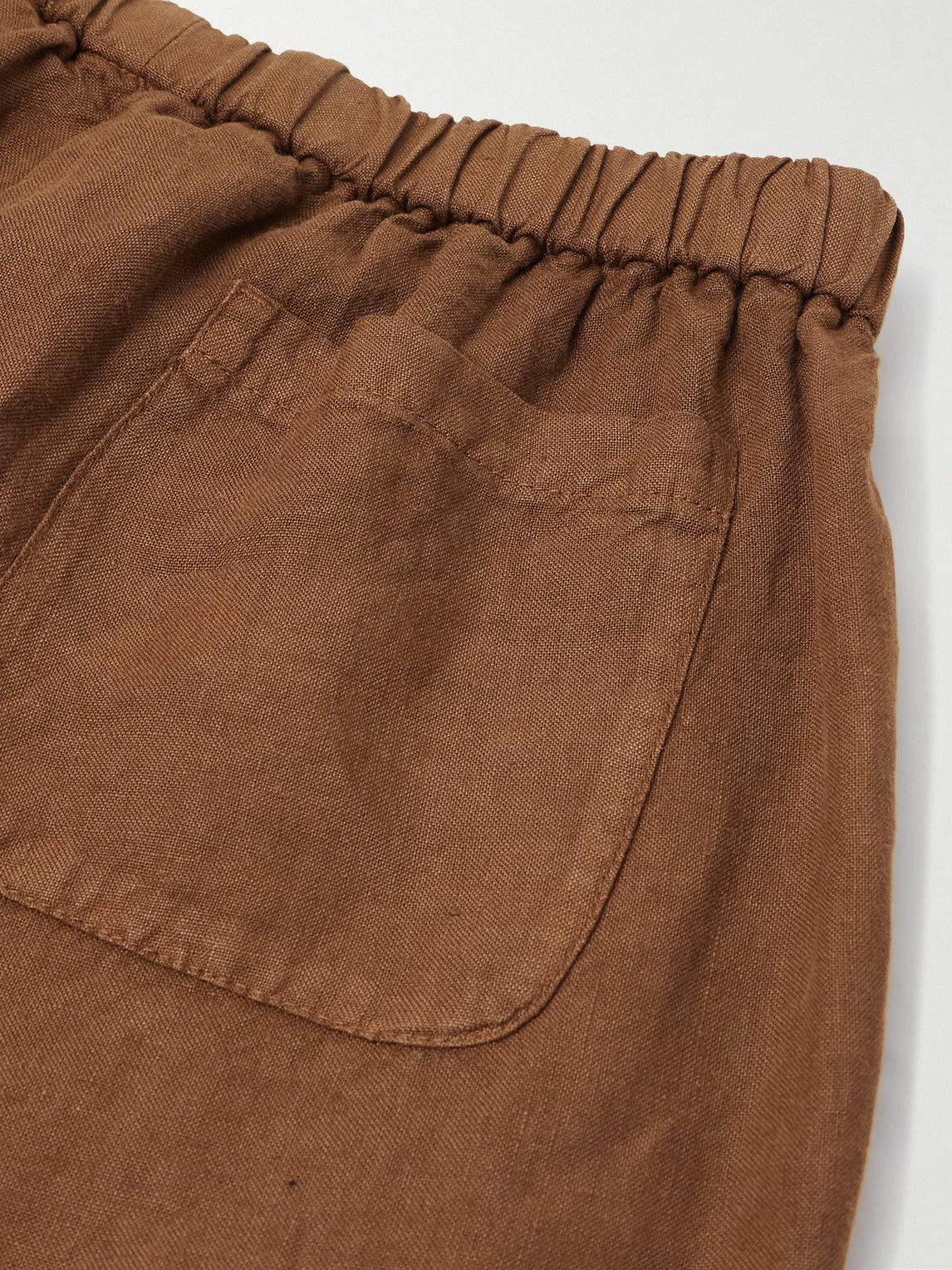 Boglioli - Tapered Linen Trousers - Brown