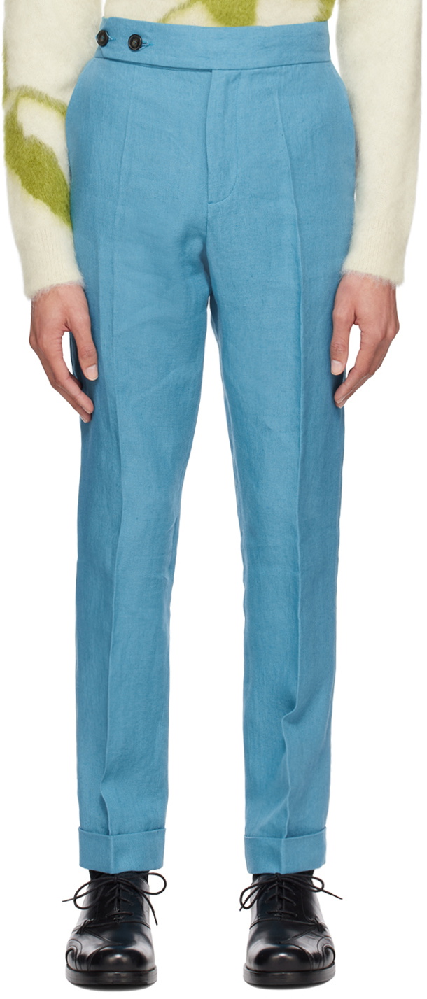Erdem Blue Samuel Trousers