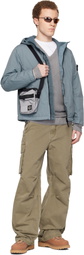 Stone Island Silver 9200015 Coated Nylon Metal ECONYL Bag