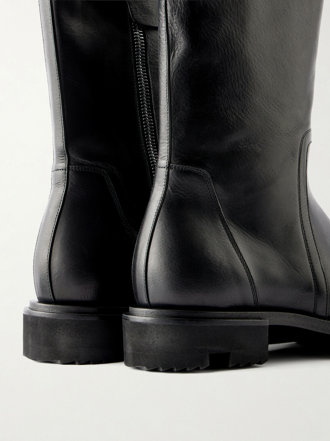 Rick Owens - Creeper Gabe Washed Leather Boots - Black