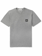 Stone Island - Logo-Appliquéd Garment-Dyed Cotton-Jersey T-Shirt - Gray