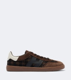Hogan H647 leather-trimmed suede sneakers