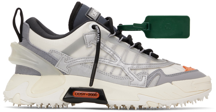 Photo: Off-White Off-White & Gray Odsy 2000 Sneakers