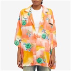Martine Rose Women's Boxy Printed Hawaiian Shirt in Today Floral Coral