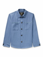 Loro Piana - Kalama Webbing-Trimmed Linen Overshirt - Blue