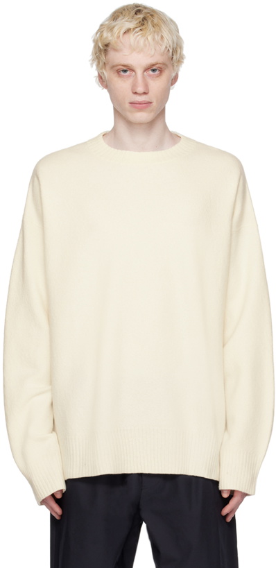 Photo: Jil Sander Off-White Brushed Sweater