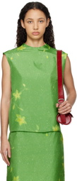 AO Yes Green Layered Print Top