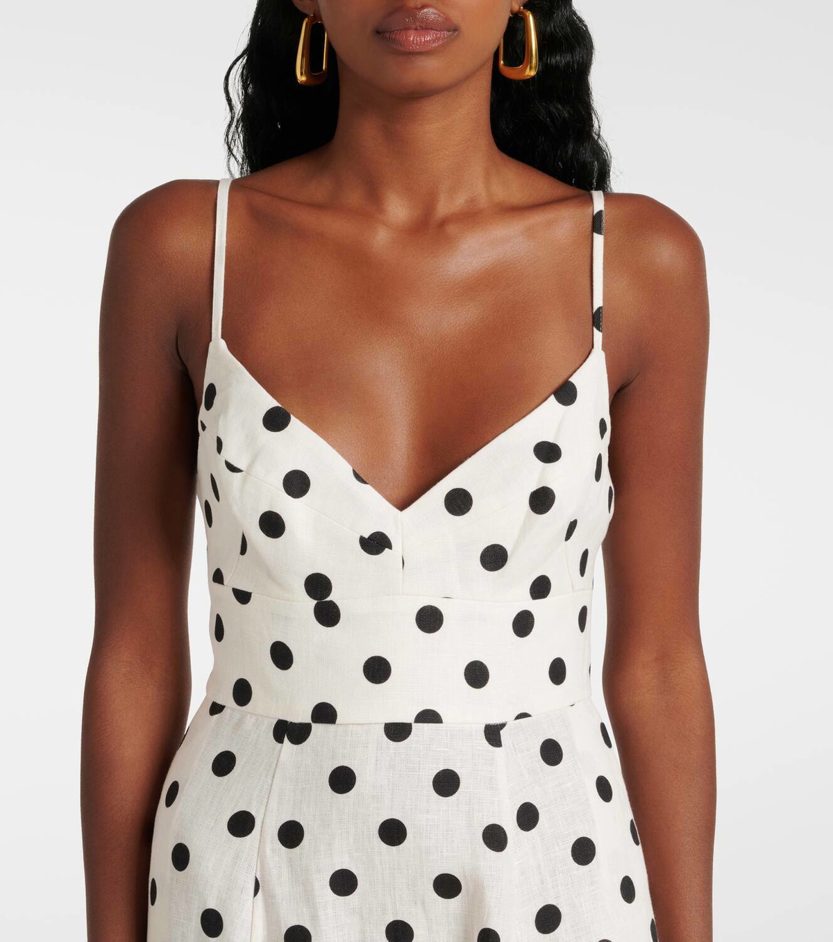 Zimmermann Polka-dot linen midi dress