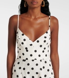Zimmermann Polka-dot linen midi dress