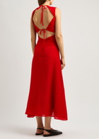 Rejina Pyo Sadie Open-back Midi Dress Red