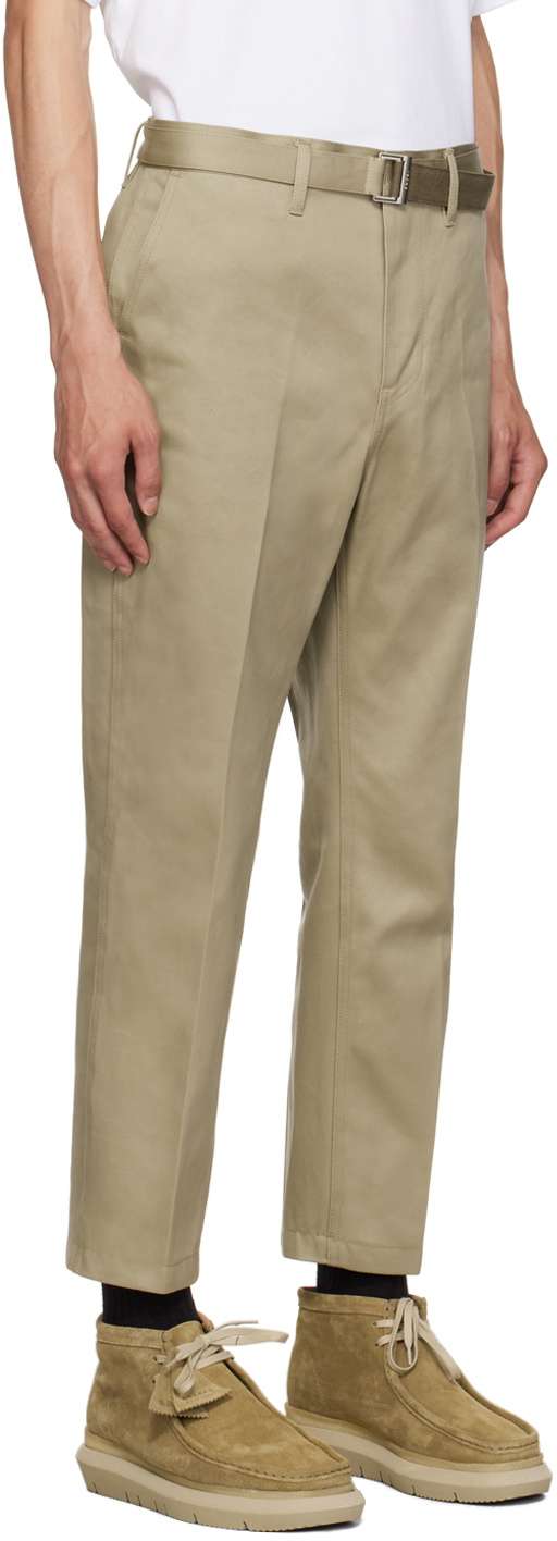 パンツ Sacai Belted cargo trousers Beige sacai Beige Belted Trousers Sacai