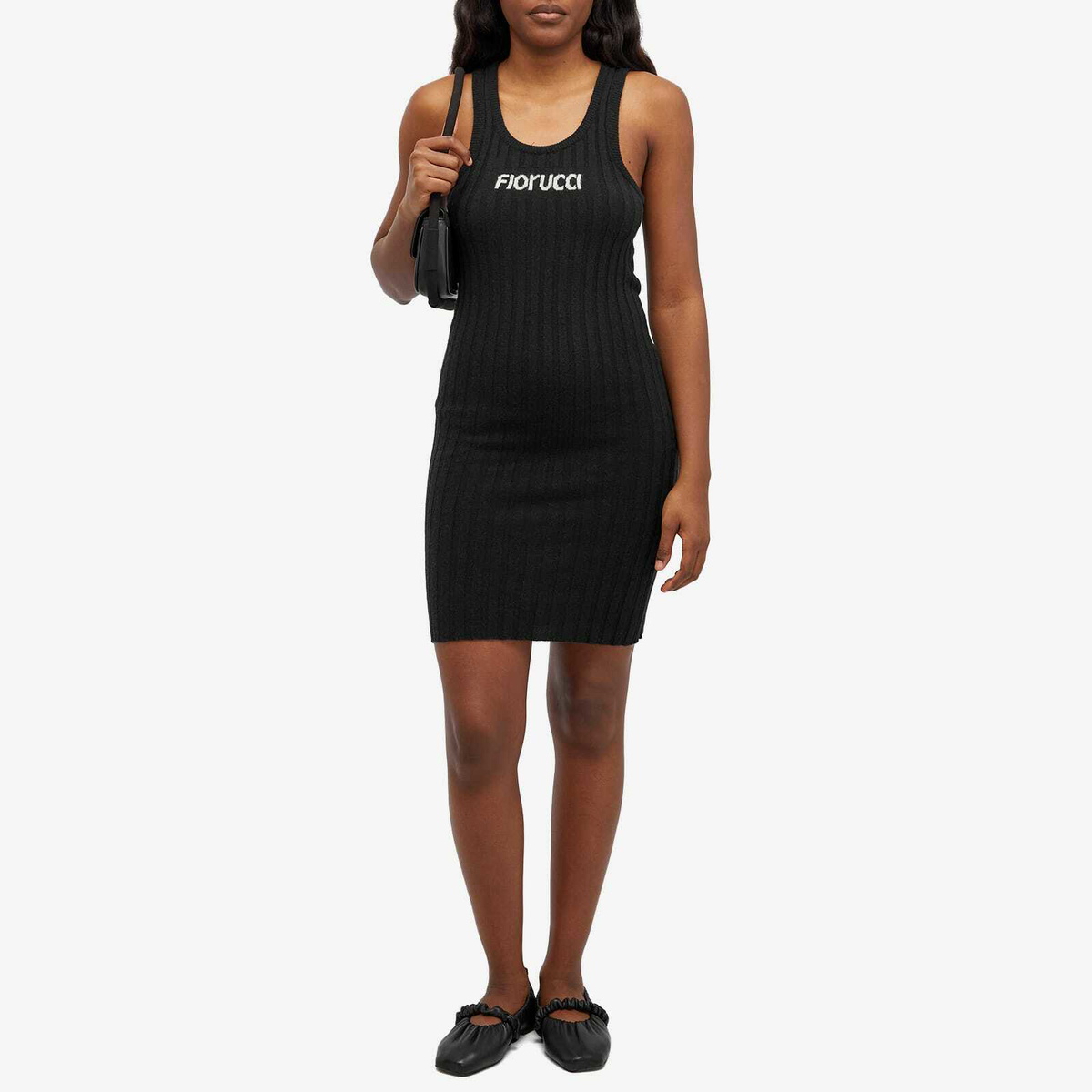 Fiorucci Women's Angolo Midi Vest Dress in Black Fiorucci