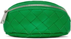 Bottega Veneta Green Intrecciato Wrist Pouch