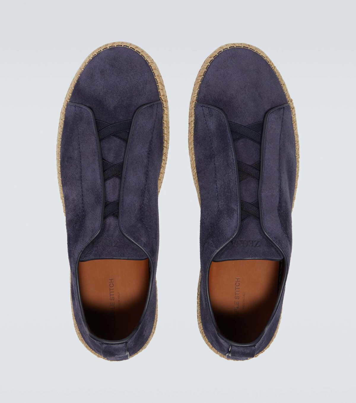 Zegna Triple Stitch suede espadrilles