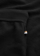 Boss Logo Waffle-knit Cotton-blend Pyjama Trousers Black
