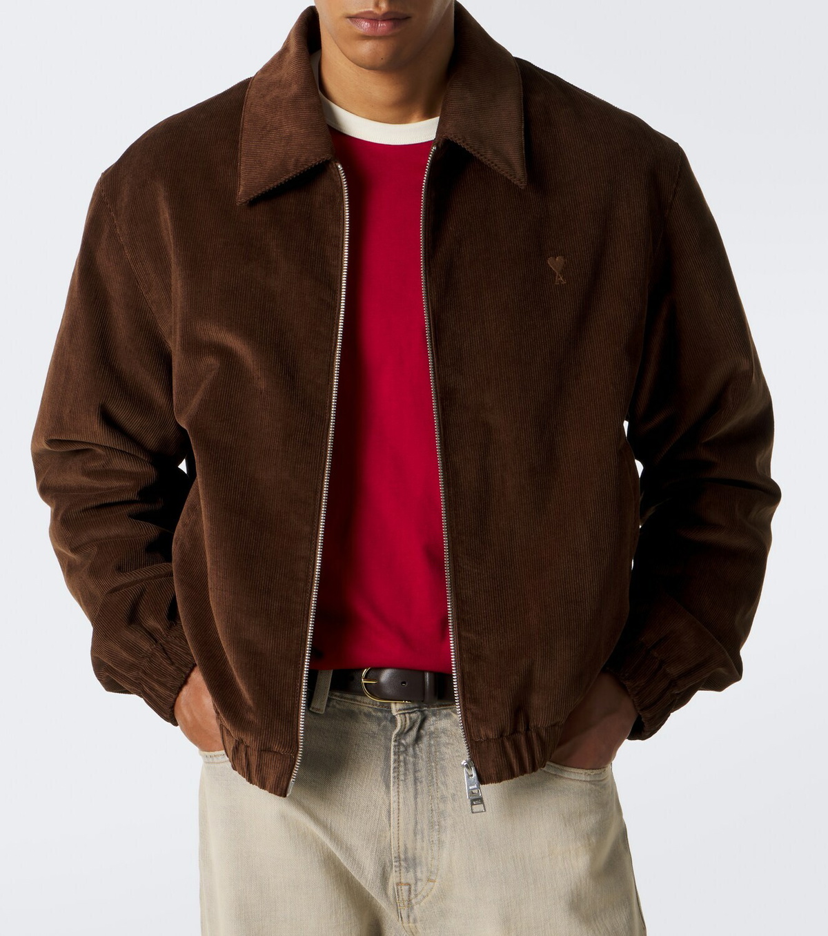Ami Paris Ami de Coeur cotton corduroy blouson jacket