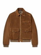 Drake's - A-2 Suede Jacket - Brown