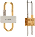 Givenchy Gold & Silver Lock Earrings