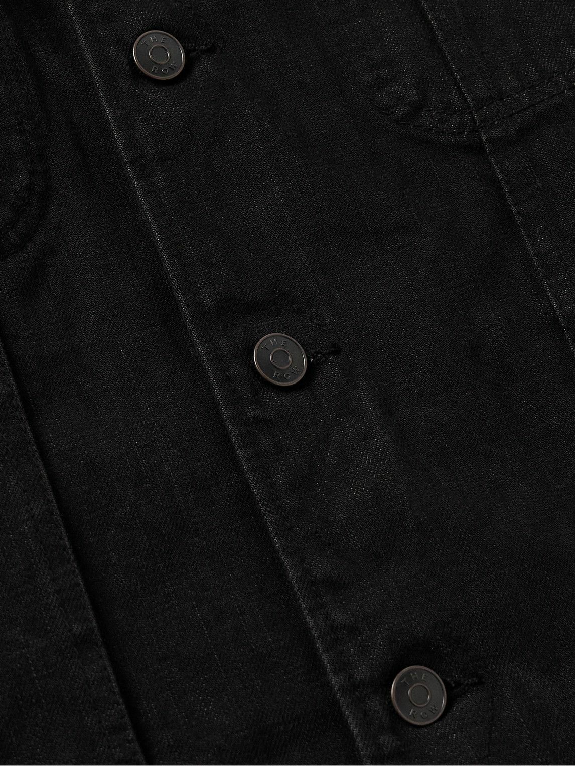 The Row - Joret Corduroy-Trimmed Denim Jacket - Black The Row