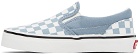 Vans Kids Blue & White Classic Slip-On Little Kids Sneakers