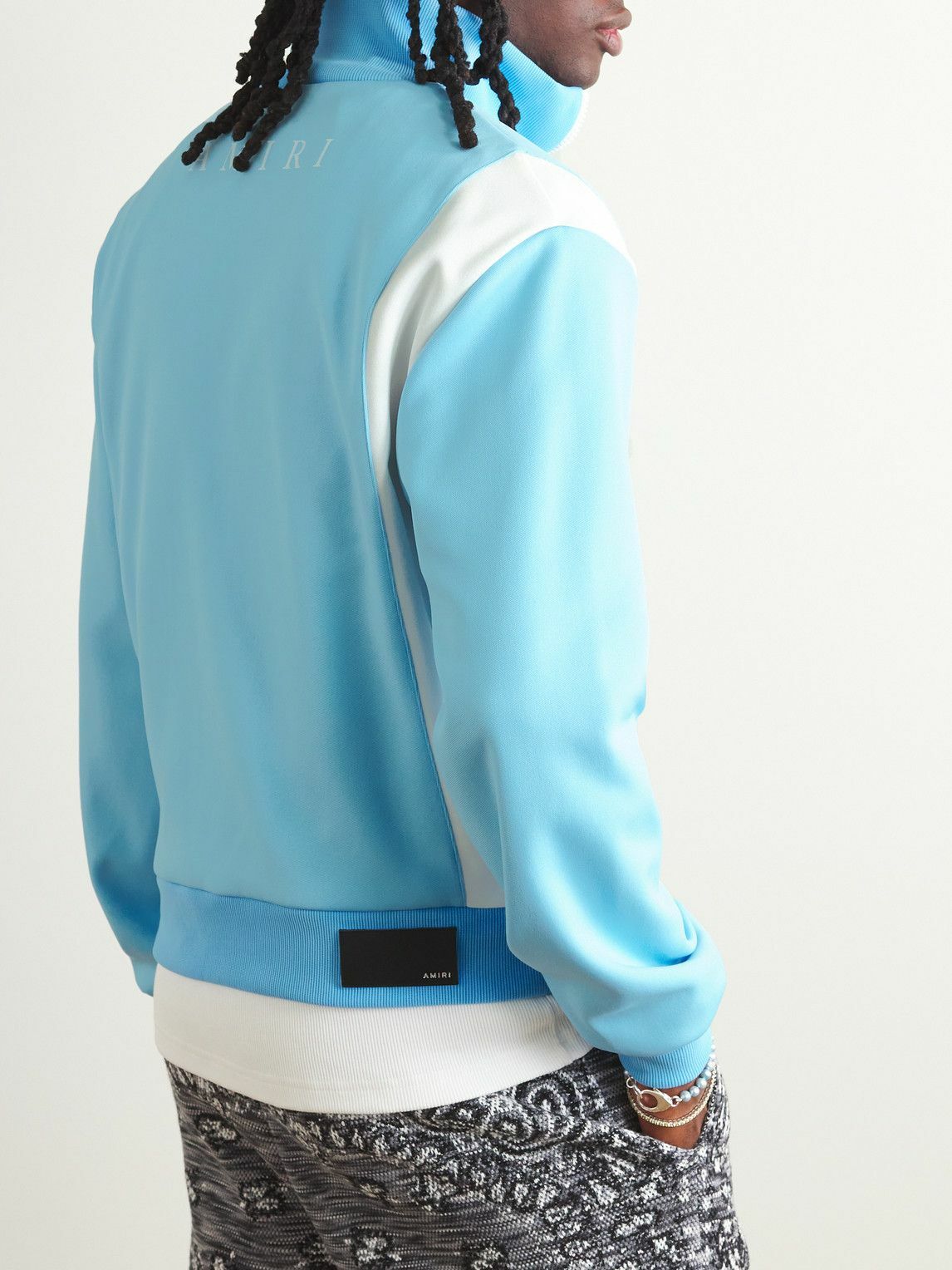 AMIRI - Always On Point Logo-Embroidered Jersey Zip-Up Track
