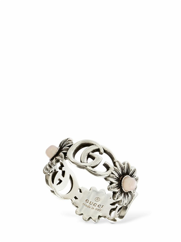 Photo: GUCCI - Double G Flower Ring W/ Mother Of Pearl
