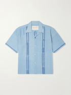 Kardo - Rohit Embroidered Cotton Shirt - Blue