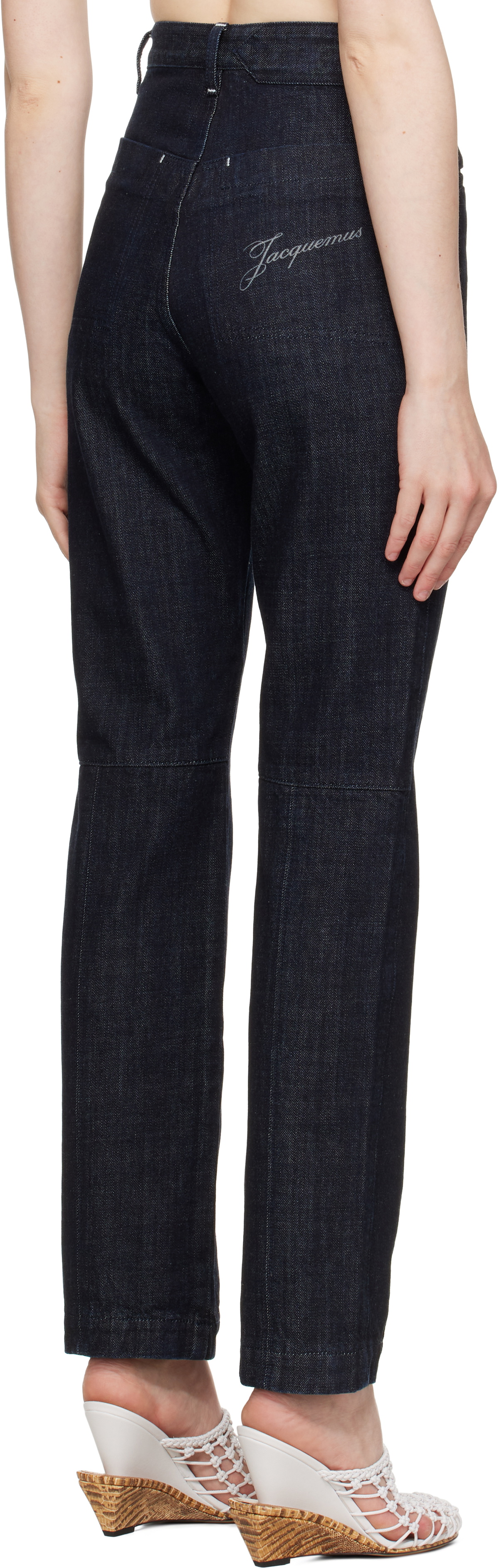 JACQUEMUS Navy La Croisière 'Le De-Nimes Norma' Jeans