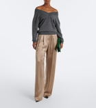 Tom Ford Pleated silk straight pants