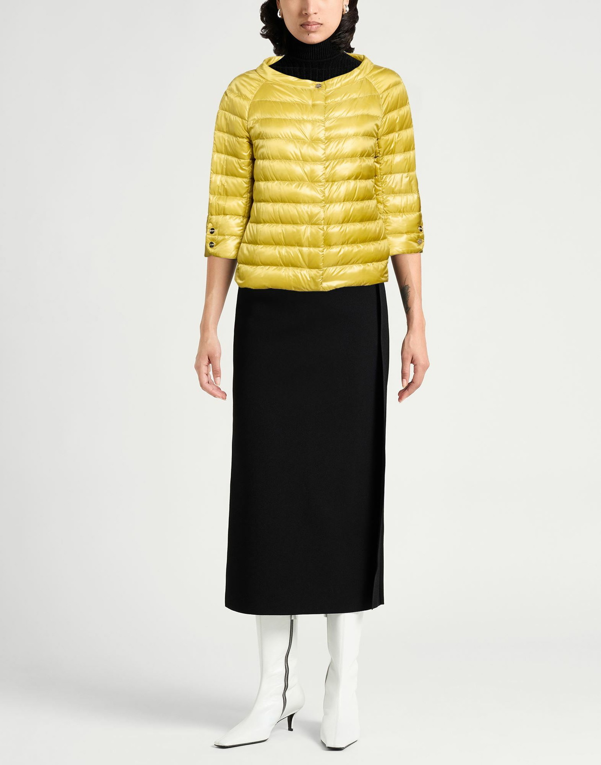 Herno Iconico Womens Puffer in Yellow