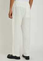 Che Avila Straight-leg Linen Trousers White