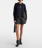 Sacai Paneled zip-up hoodie