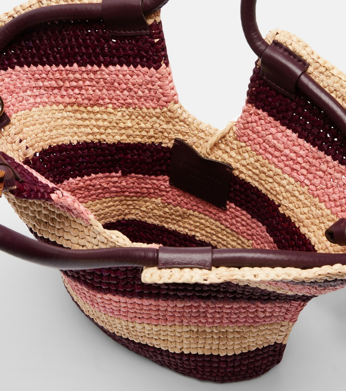 Zimmermann Goldentime Small raffia tote bag