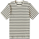 Jil Sander Men's Plus Striped Back Logo T-Shirt in Open Grey