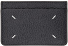 Maison Margiela Black Leather Compact Card Holder