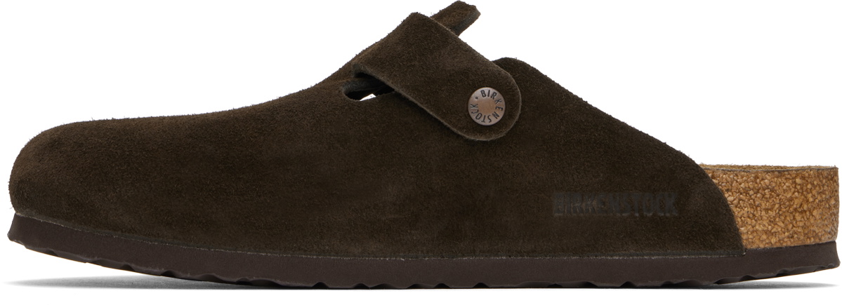 Birkenstock Brown Regular Boston Soft Footbed Slip-on Loafers
