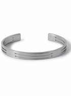 Le Gramme - 19g Punched Ribbon Brushed Recycled Black Sterling Silver Cuff - Silver