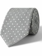Canali - 8cm Polka-Dot Slub Silk-Jacquard Tie